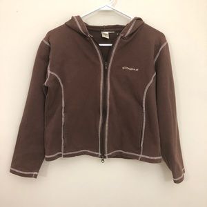 Prana Brown Zip Up Jacket